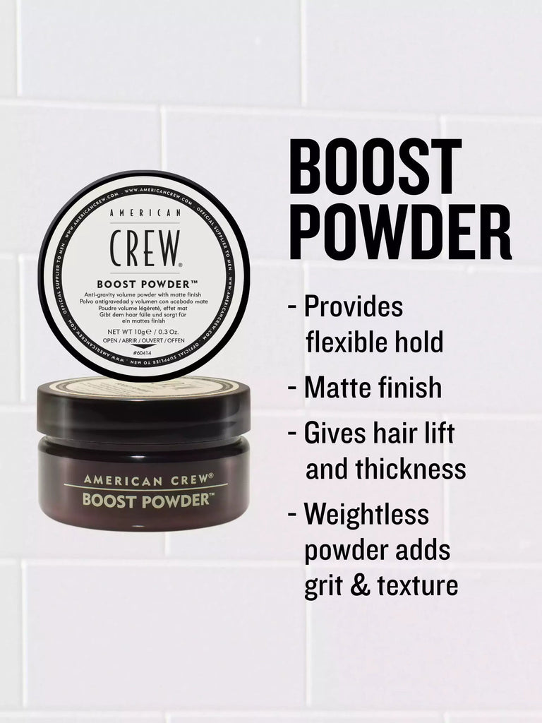 American Crew Boost Powder 0.3 oz | Flexible Hold - Matte Finish - 738678250013