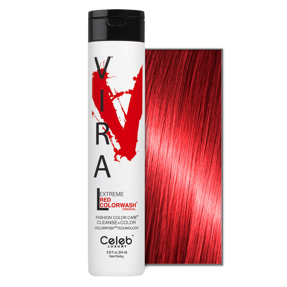 Celeb Luxury Viral Extreme Colorwash Red Shampoo 8.25 oz - 814513020321