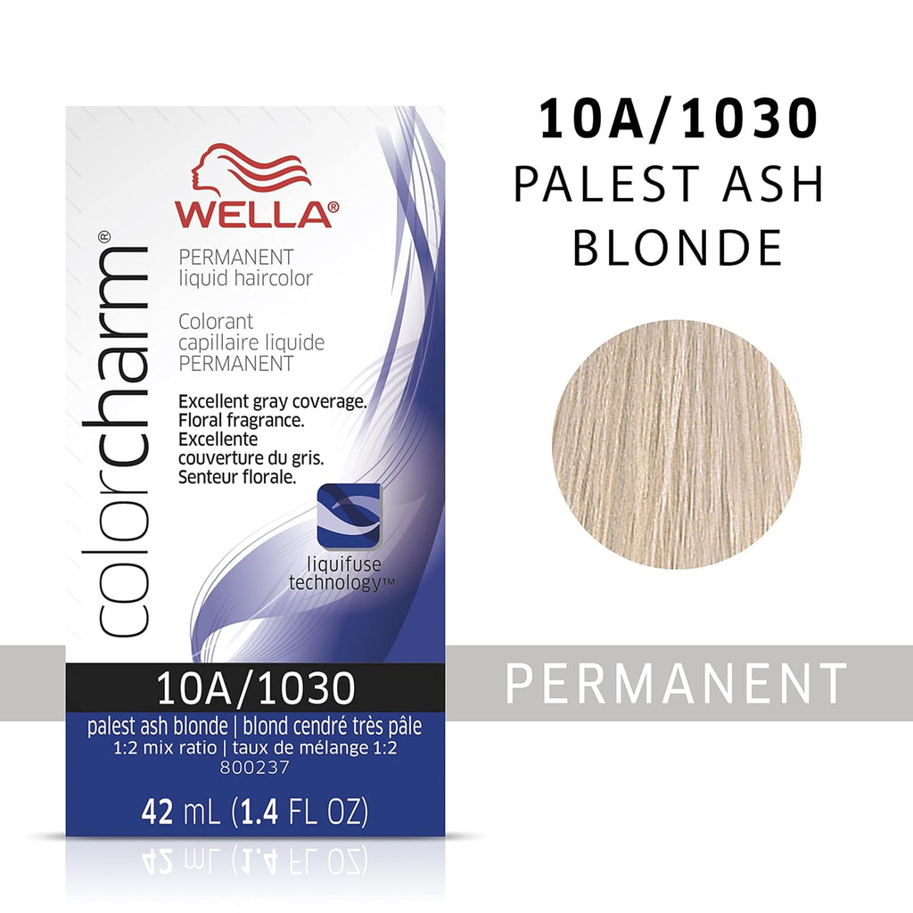 070018105684 - Wella ColorCharm Permanent Liquid Hair Color 42 ml / 1.4 oz - 10A / 1030 Palest Ash Blonde