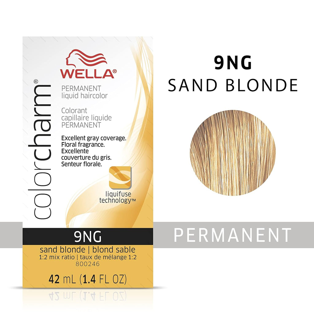 070018105868 - Wella ColorCharm Permanent Liquid Hair Color 42 ml / 1.4 oz - 9NG Sand Blonde