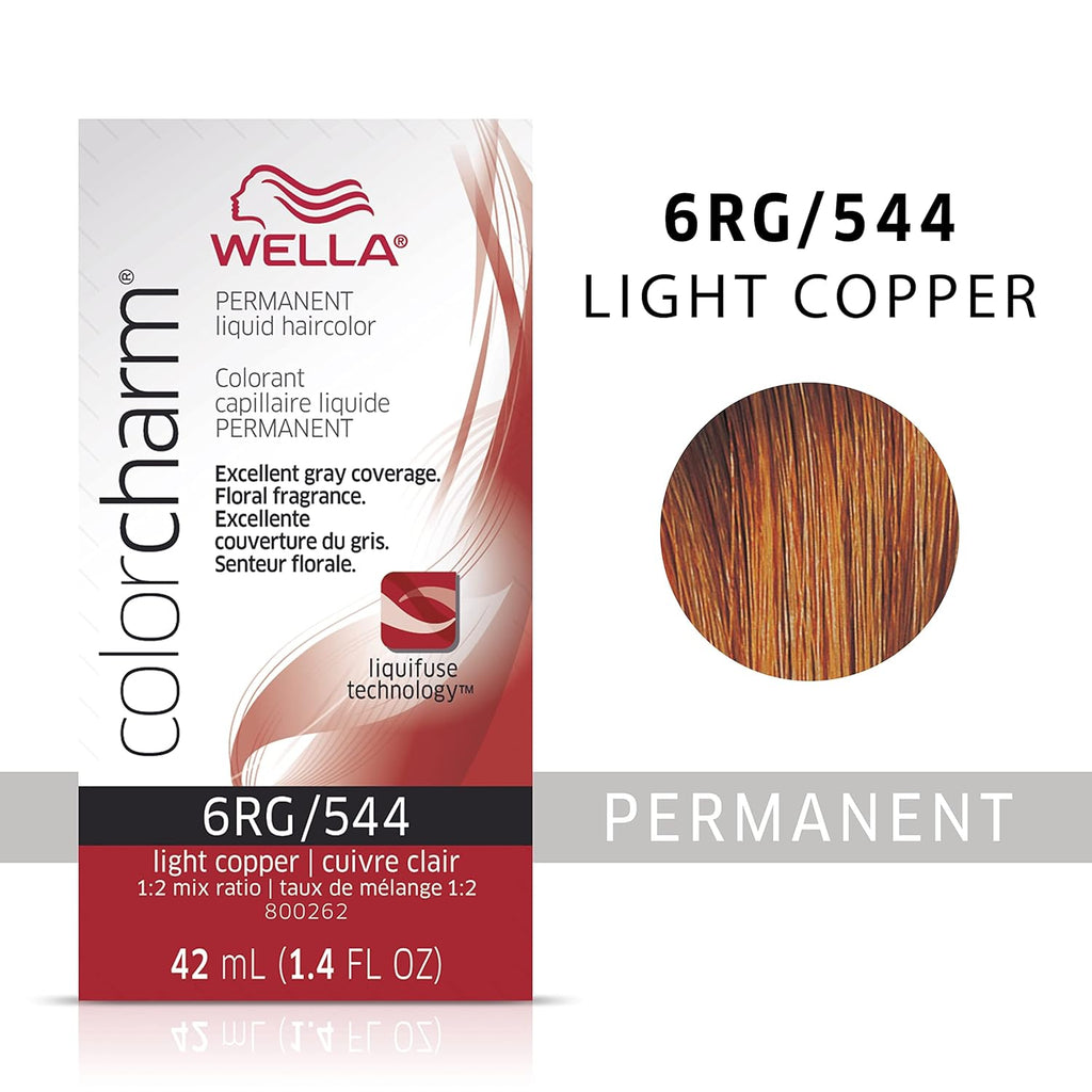 070018106230 - Wella ColorCharm Permanent Liquid Hair Color 42 ml / 1.4 oz - 6RG / 544 Light Copper