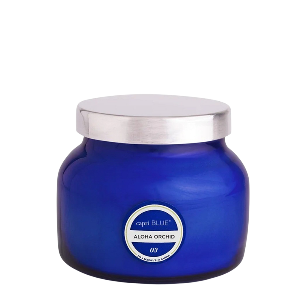 617018007022 - Capri Blue Petite Jar 8 oz / 226 g - Aloha Orchid / Blue