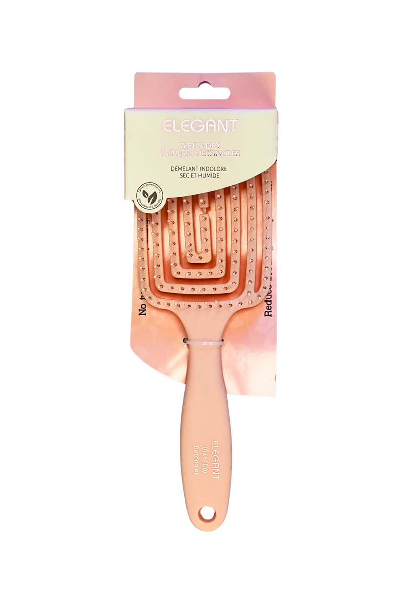 Elegant #321 Wet & Dry Painless Detangler Vented Spiral Hair Brush
