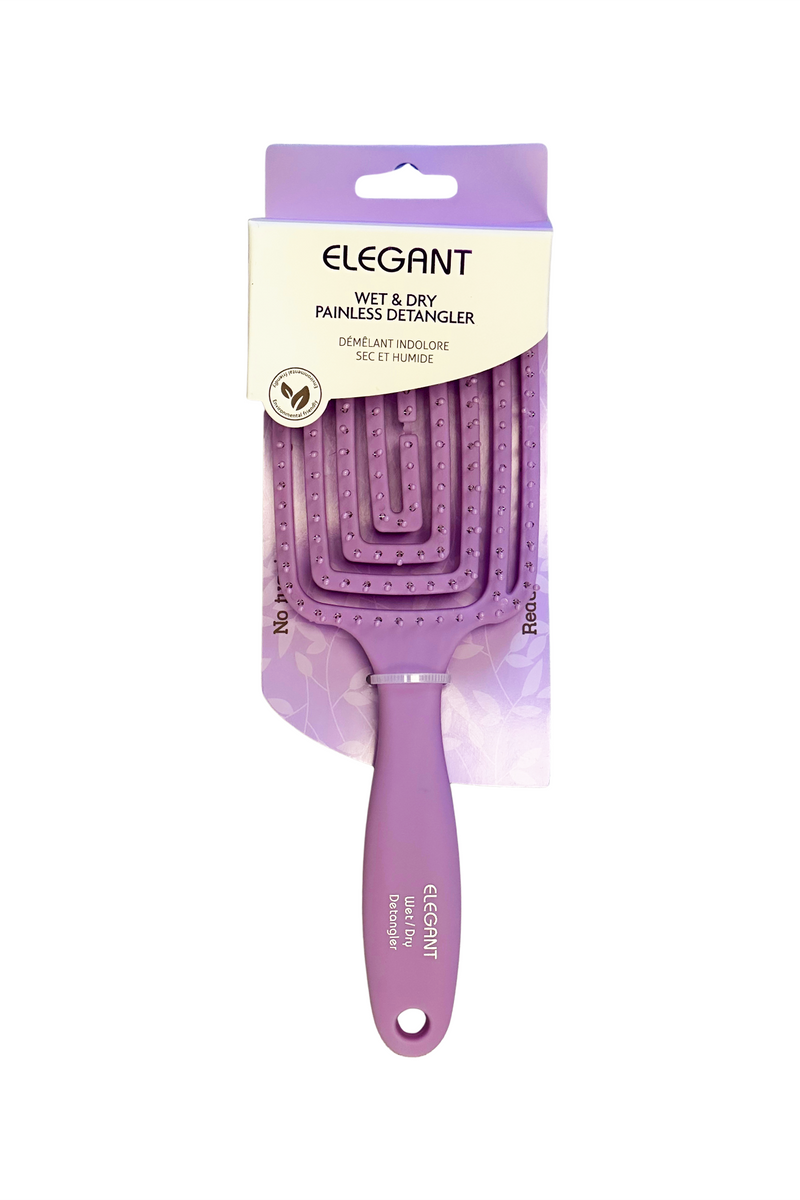 Elegant #323 Wet & Dry Painless Detangler Vented Spiral Hair Brush