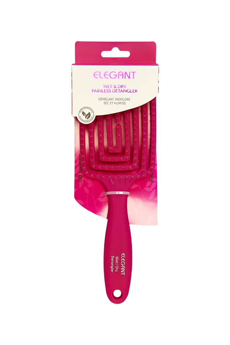 Elegant #325 Wet & Dry Painless Detangler Vented Spiral Hair Brush
