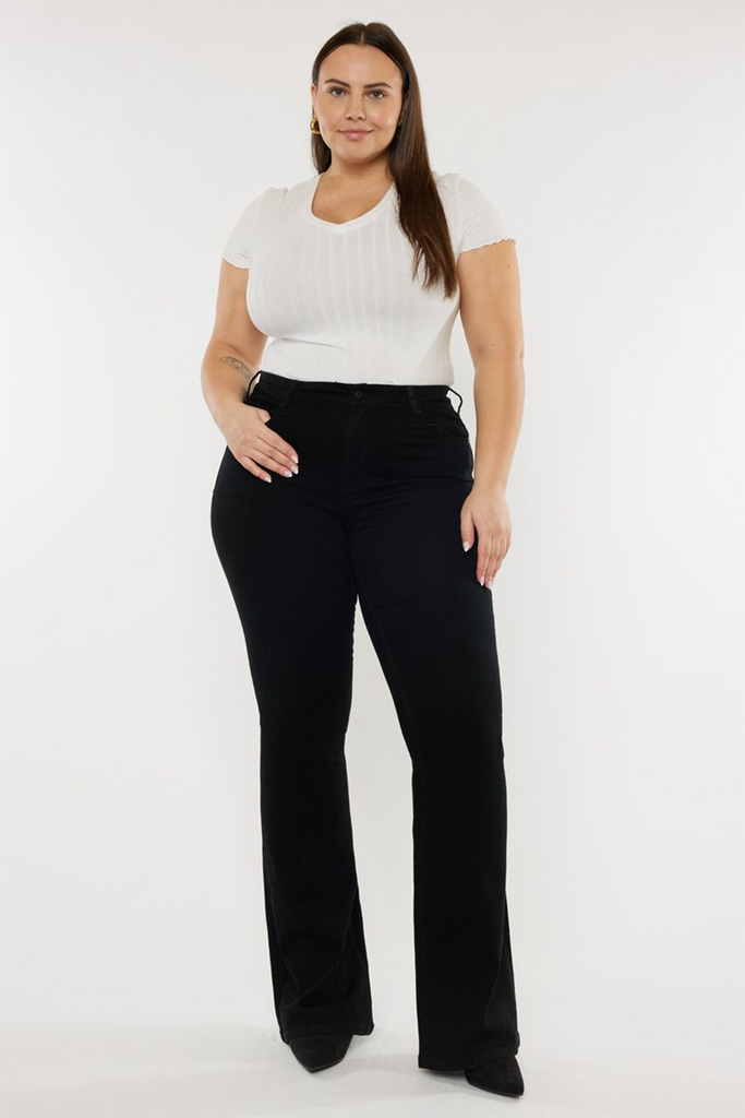 Kancan Ilene Mid-Rise Tall Flare Jeans KC6102BK