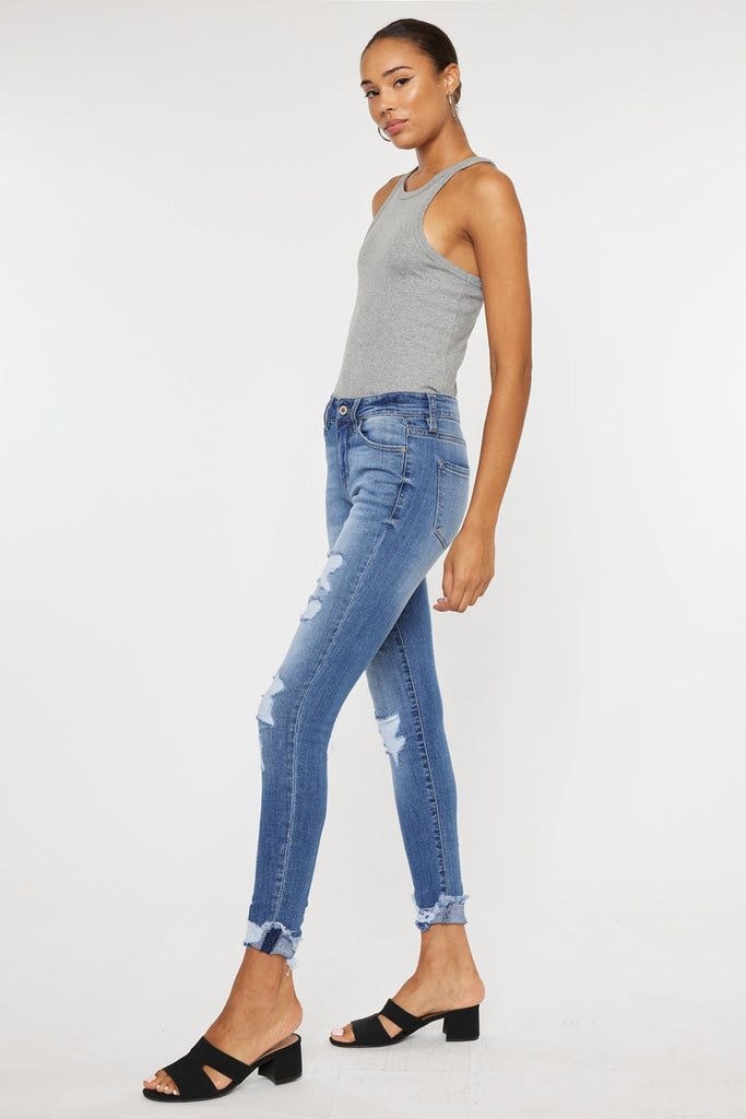 Kancan Florence Mid-Rise Ankle Super Skinny Jeans KC7103M