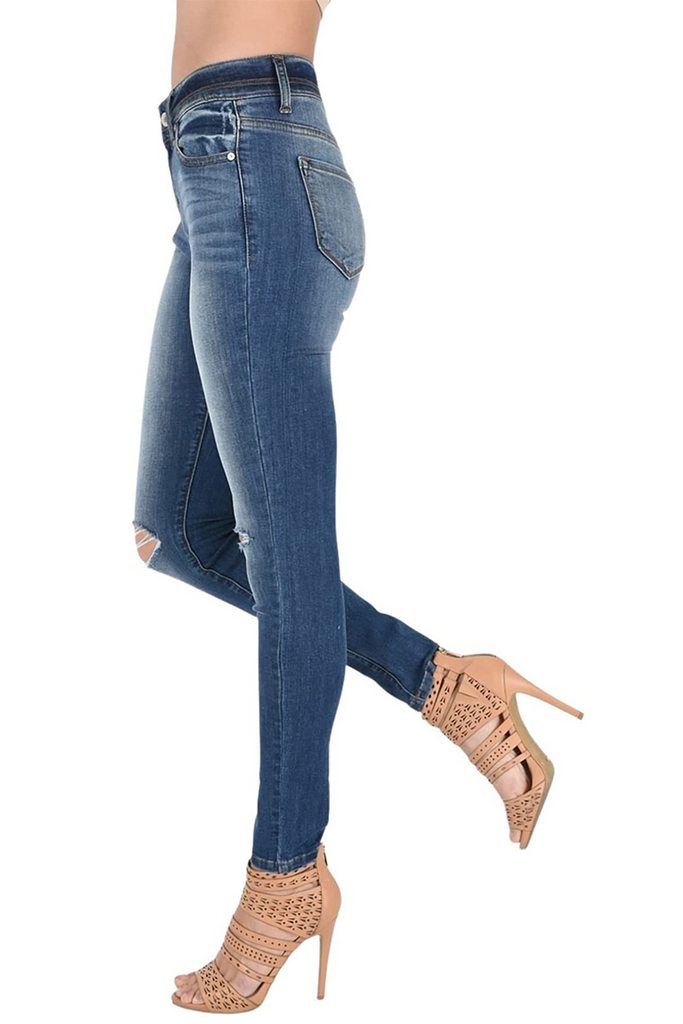 Kancan Mid-Rise Ankle Skinny Jeans KC7201D