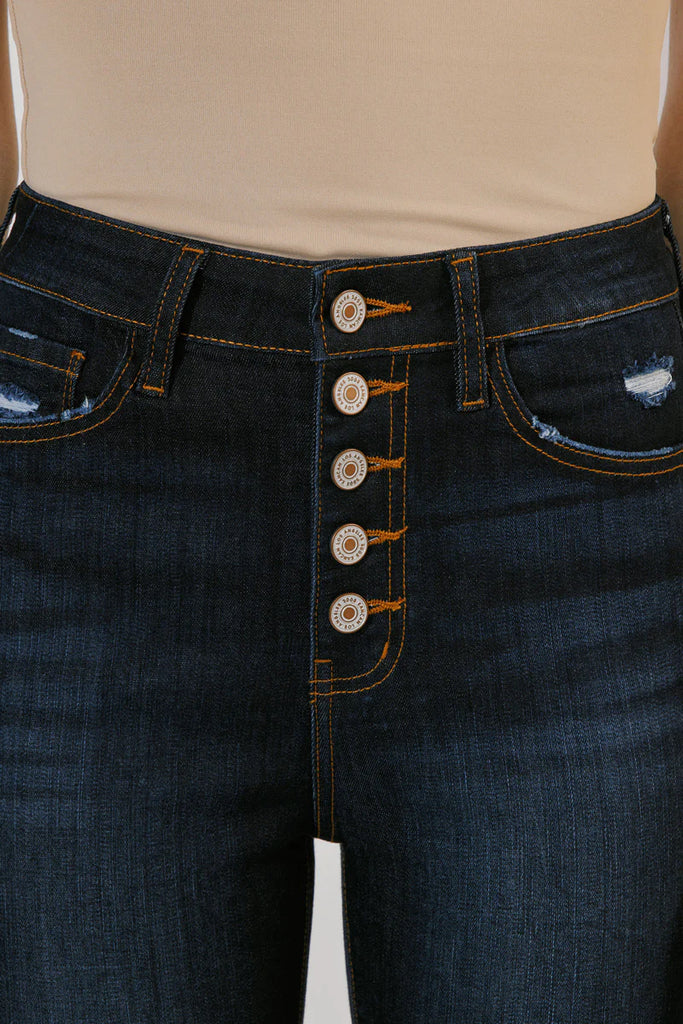 Kancan Greyson High-Rise 5-Button Super Skinny Jeans KC7273D