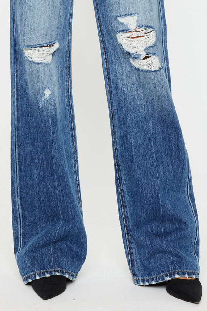 KanCan Ariena Ultra High-Rise 5-Button Tall 90's Flare Jeans KC7373EMV5-OP