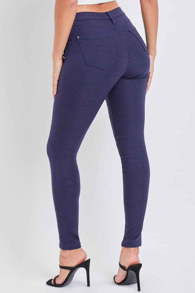 YMI Hyperstretch Forever Color Mid-Rise Skinny Pants in Navy