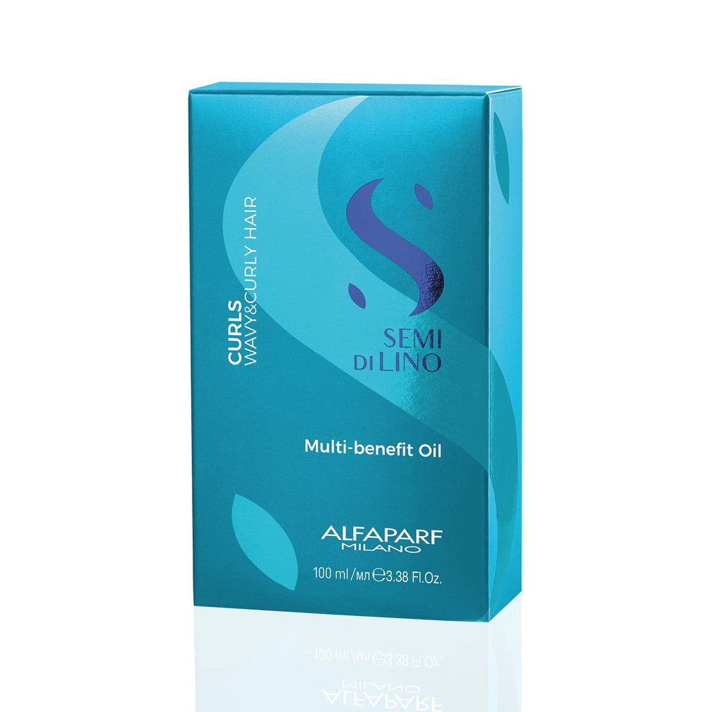Alfaparf Semi Di Lino Curls Multi-Benefit Oil 3.38 oz | For Wavy & Curly Hair - 8022297111353