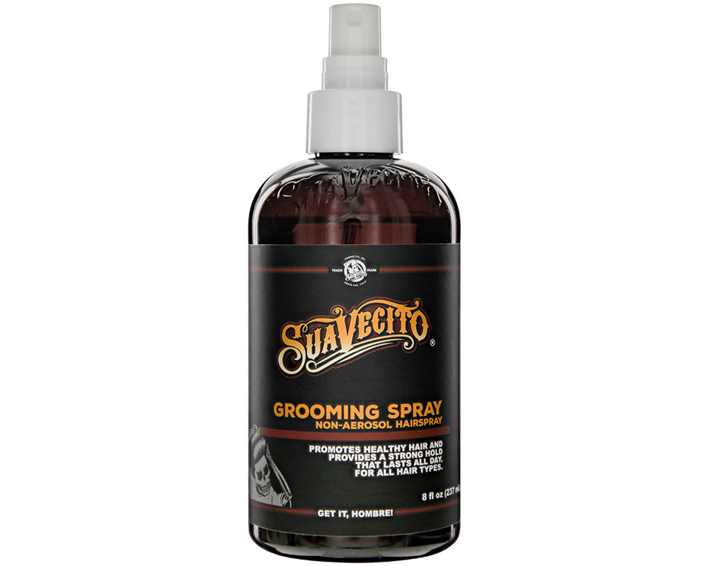 859896004025 - Suavecito Grooming Spray 8 oz / 237 ml | Medium Shine / Strong Hold | Non-Aerosol Hairspray