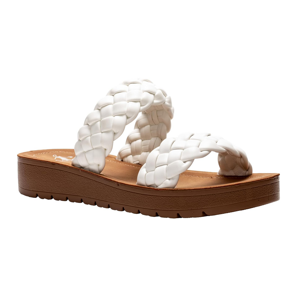 Corkys Wind It Up Wedge Sandal in White