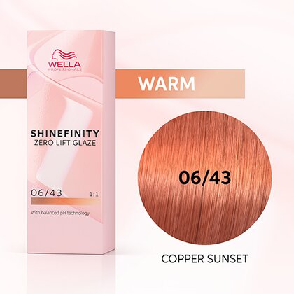 Wella Shinefinity Zero Lift Glaze Demi-Permanent Hair Color - 06/43 Dark Blonde Red Gold - 4064666050096