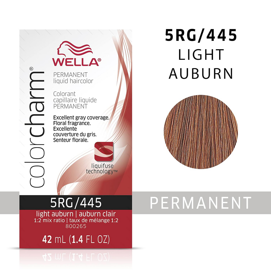 5RG / 445 - Wella ColorCharm Permanent Liquid Hair Color 42 ml / 1.4 oz - 5RG / 445 Light Auburn