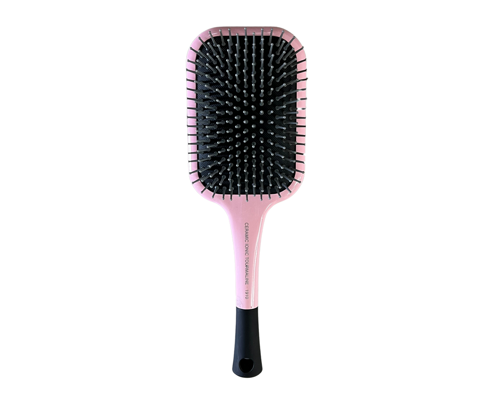 Revecen Square Paddle Pin Brush Ceramic Ionic Touramaline Pink - 702874665896
