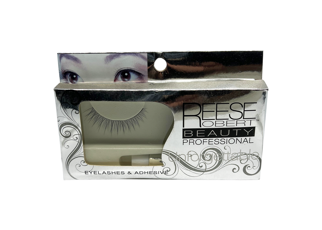 Reese Robert Beauty Professional Eyelashes & Adhesive Unforgettable Strip Lashes - 636581107755