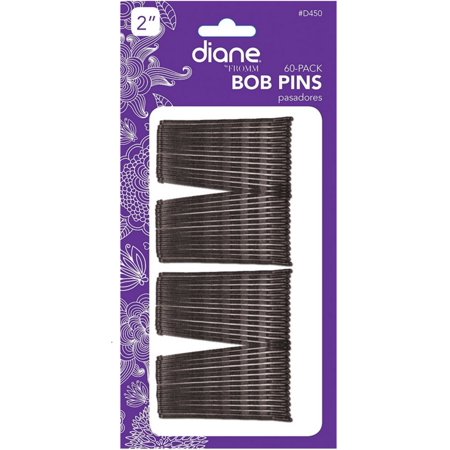 Diane Bobby Pins 2" 60 Pack Black | Bob Pins - 824703004505