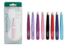 Esthetic Slanted Colored Tweezers 3" - 705320128761
