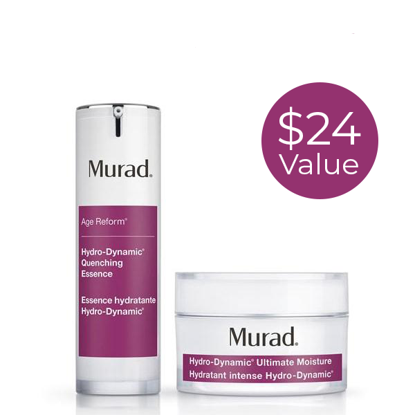 [Free With $75 Purchase] Murad 5X The Hydrating Power | Hydro-Dynamic Quenching Essence 0.17 oz | Hydro-Dynamic Ultimate Moisture 0.25 oz - 767332919775