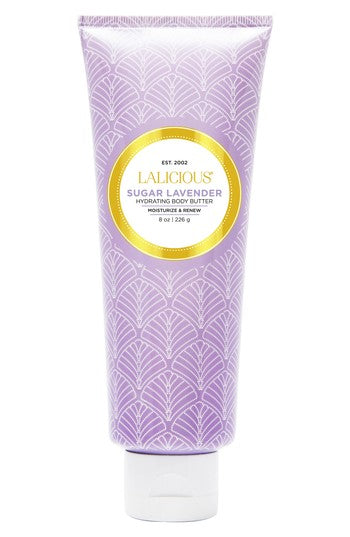 LaLicious Sugar Lavender Hydrating Body Butter 8 Oz - 859192005177