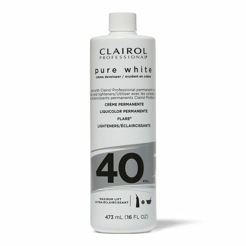 Clairol Pure White Creme Developer 40 Volume 16 oz | Maximum Lift | For Lightening & Gray Coverage - 70018114433