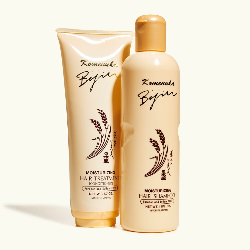 [Sample 0.68 oz] Komenuka Bijin Moisturizing Shampoo & Conditioner | Hair Treatment | Paraben and Sulfate Free | Made in Japan - [sample-0.68-oz]-komenuka-bijin-moisturizing-shampoo-&-conditioner-|-hair-treatment-|-paraben-and-sulfate-free-|-made-in-japan