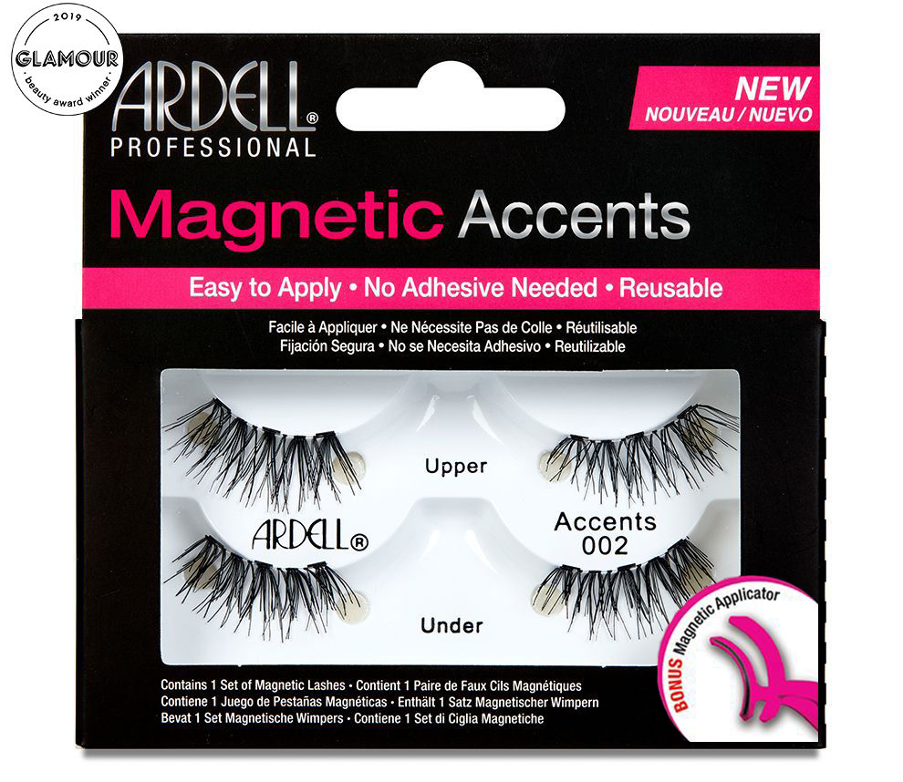 Ardell Magnetic Accents Eyelashes - 002 | Bonus Magnetic Applicator Included - 74764679543