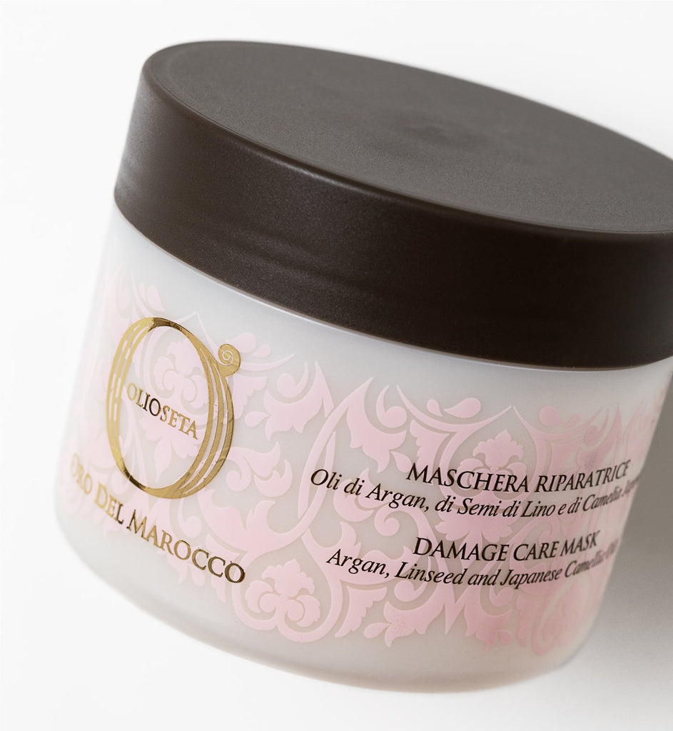 Barex Italiana Olioseta Oro Del Marocco Damage Care Mask 8.45 oz | Argan, Linseed and Japanese Camellia Oils - 8006554015530