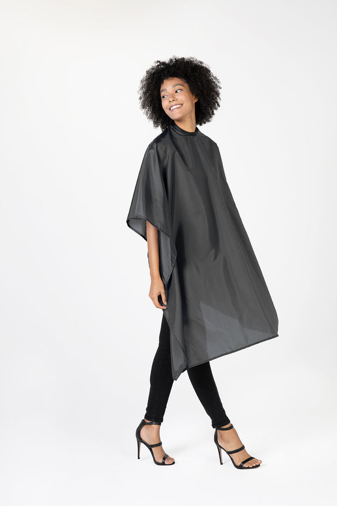 Betty Dain Whisper Styling Cape - Black / Velcro Touch-and-Close - 013534103017