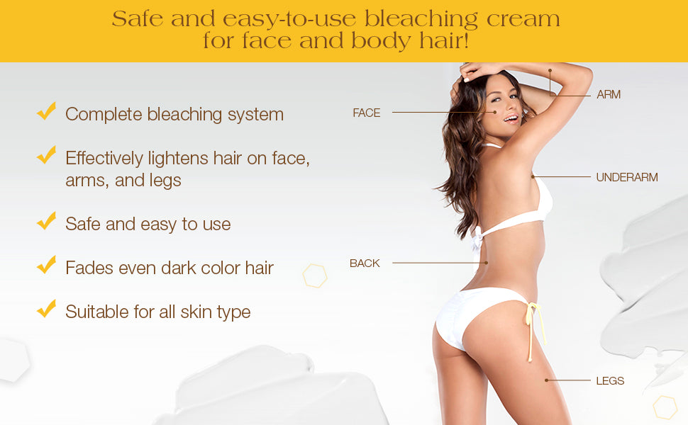 073930044000 - GiGi Gentle Bleaching Cream Kit | Lightens Face, Arm & Leg Hair