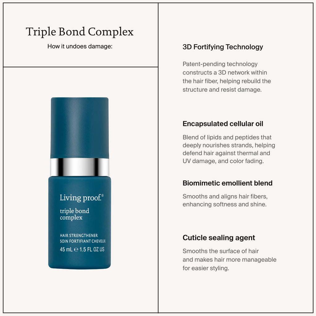 840216931336 - Living Proof Triple Bond Complex 0.5 oz / 15 ml | Hair Strengthener