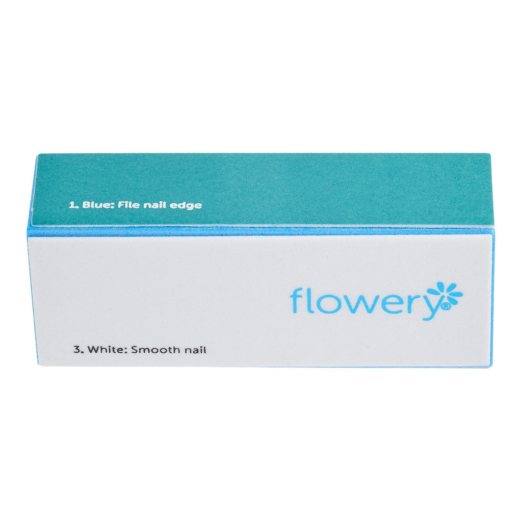 076271140110 - Flowery Nail Block - Blue Max | 4-Way Buffing Block