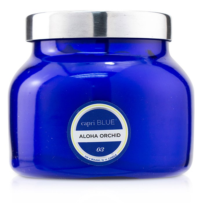 617018007022 - Capri Blue Petite Jar 8 oz / 226 g - Aloha Orchid / Blue