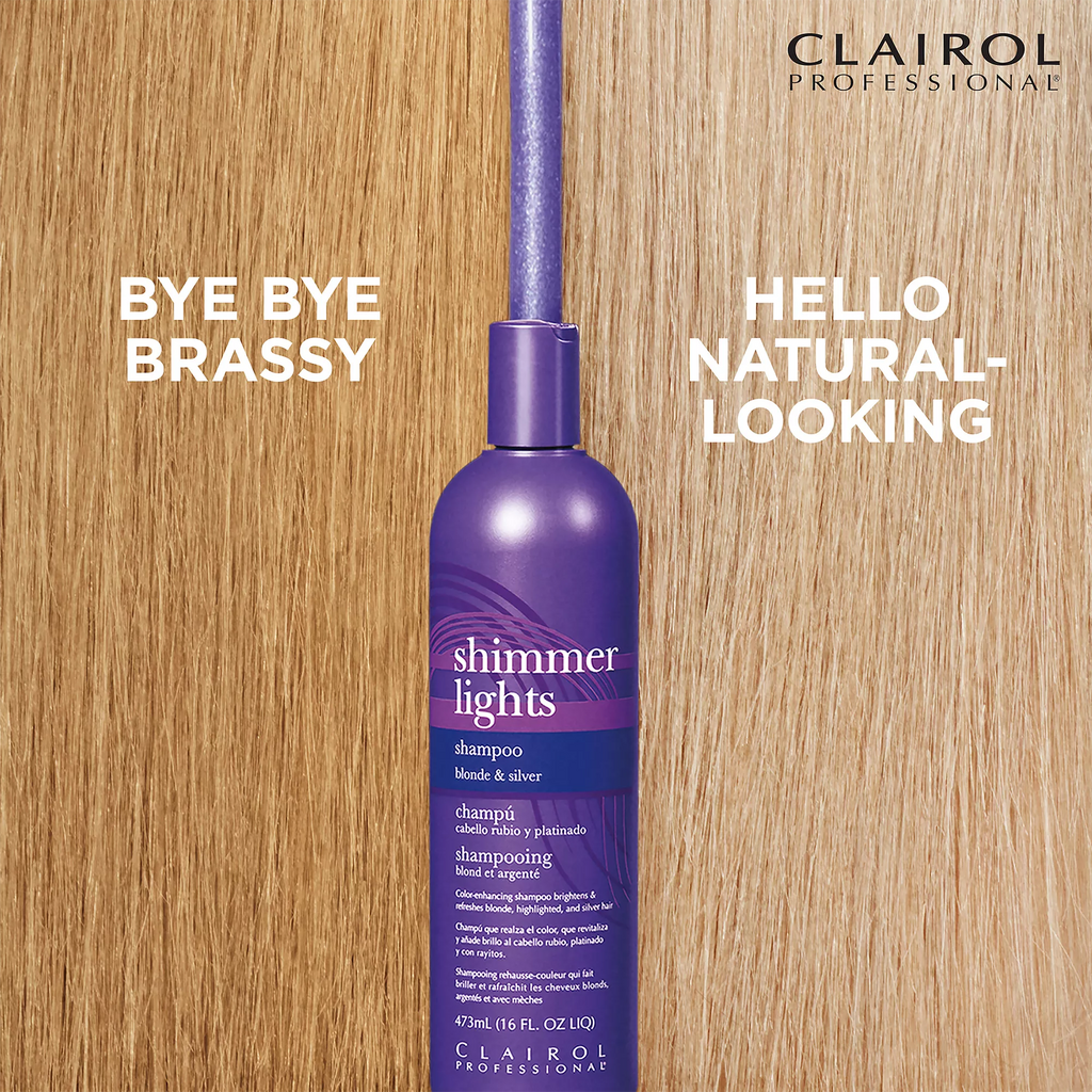 3614226781727 - Clairol Professional Shimmer Lights Shampoo 8 oz / 236.5 ml | For Blonde & Silver