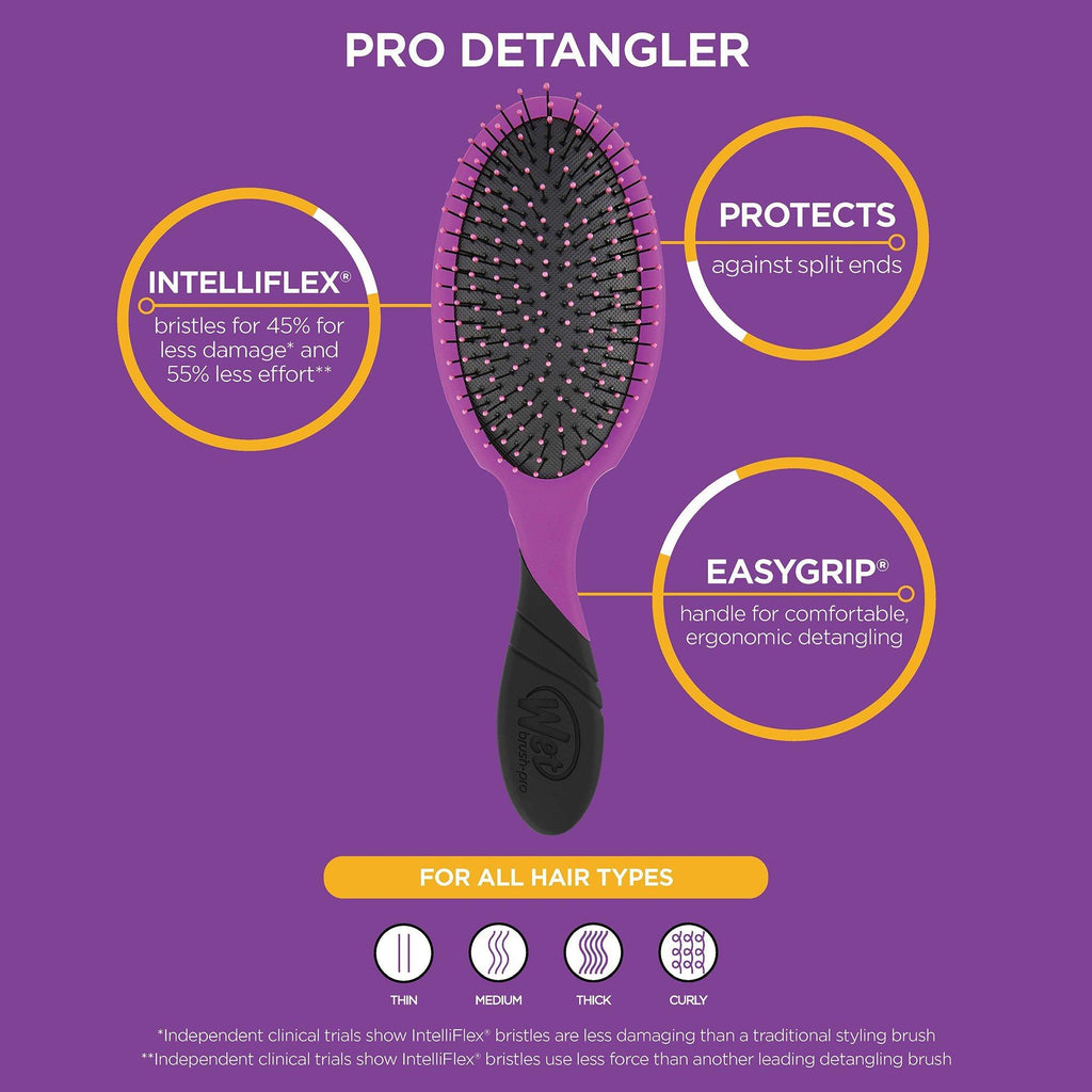 736658569179 - Wet Brush Pro Detangler Hairbrush - Black / Purple