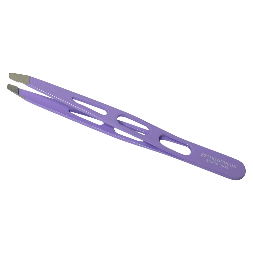 Esthetic Plus #2855 Super Inox Stainless Steel Slanted Tweezer (3.75") - Colors Vary