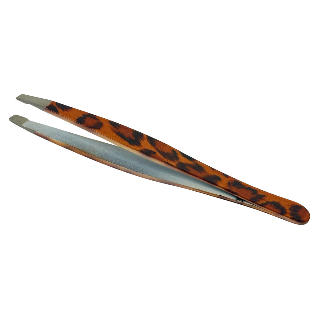 Esthetic Plus #2952 Stainless Steel Slanted Tweezer - Animal Pattern Varies