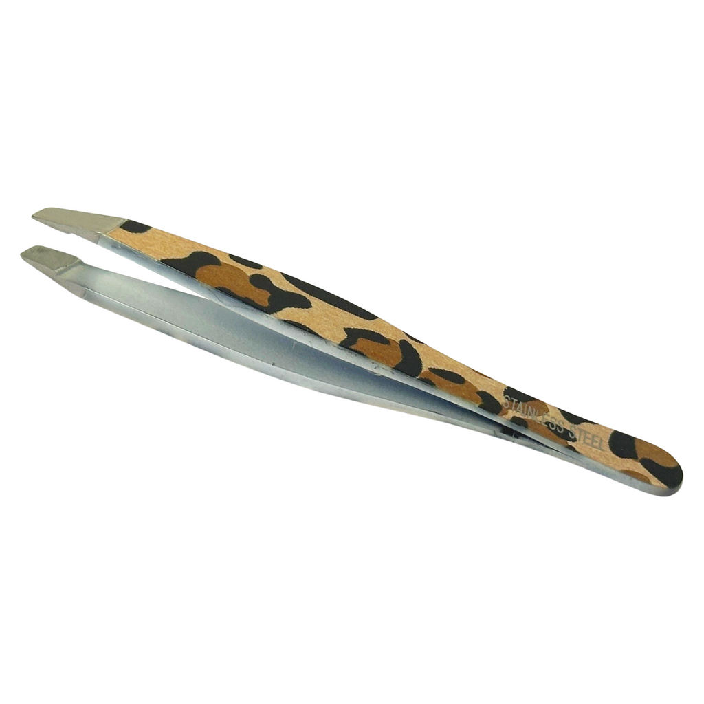 Esthetic Plus #2983 Super Inox Stainless Steel Mini Slanted Tweezer (2.5") - Animal Colors Vary