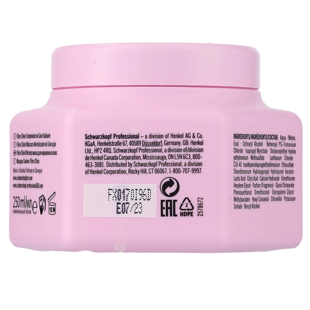 4045787572506 - Schwarzkopf FIBRE CLINIX Tribond Vibrancy Treatment Masque 8.5 oz / 250 ml | For Colored Hair