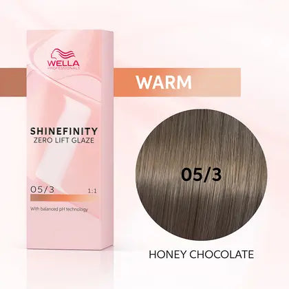 Wella Shinefinity Zero Lift Glaze Demi-Permanent Hair Color - 05/3 Light Brown Gold