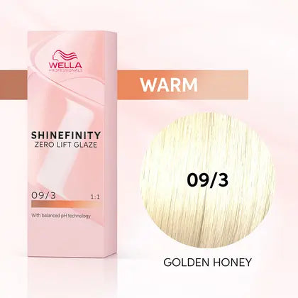 Wella Shinefinity Zero Lift Glaze Demi-Permanent Hair Color - 09/3 Very Light Blonde Gold