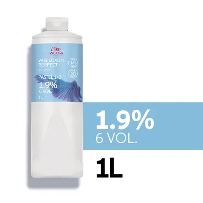 Wella Welloxon Perfect Creme Developer Pastel 1+2 Liter / 33.8 oz - 1.9% / 6 Volume