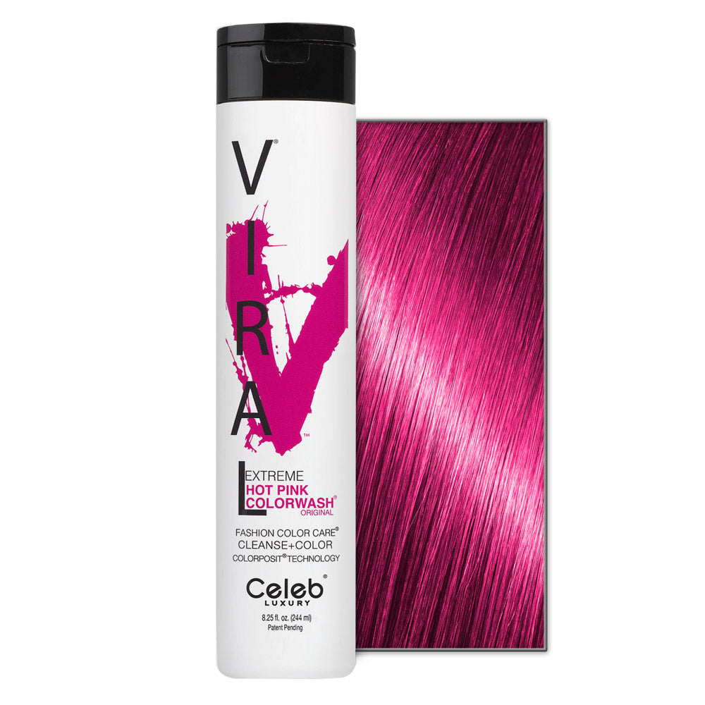 Celeb Luxury Viral Extreme Colorwash Hot Pink Shampoo 8.25 oz - 814513020338