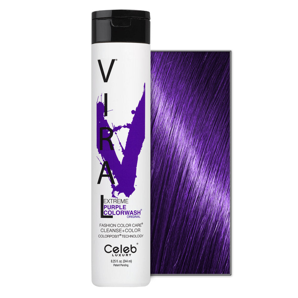 Celeb Luxury Viral Extreme Colorwash Purple Shampoo 8.25 oz - 814513023698