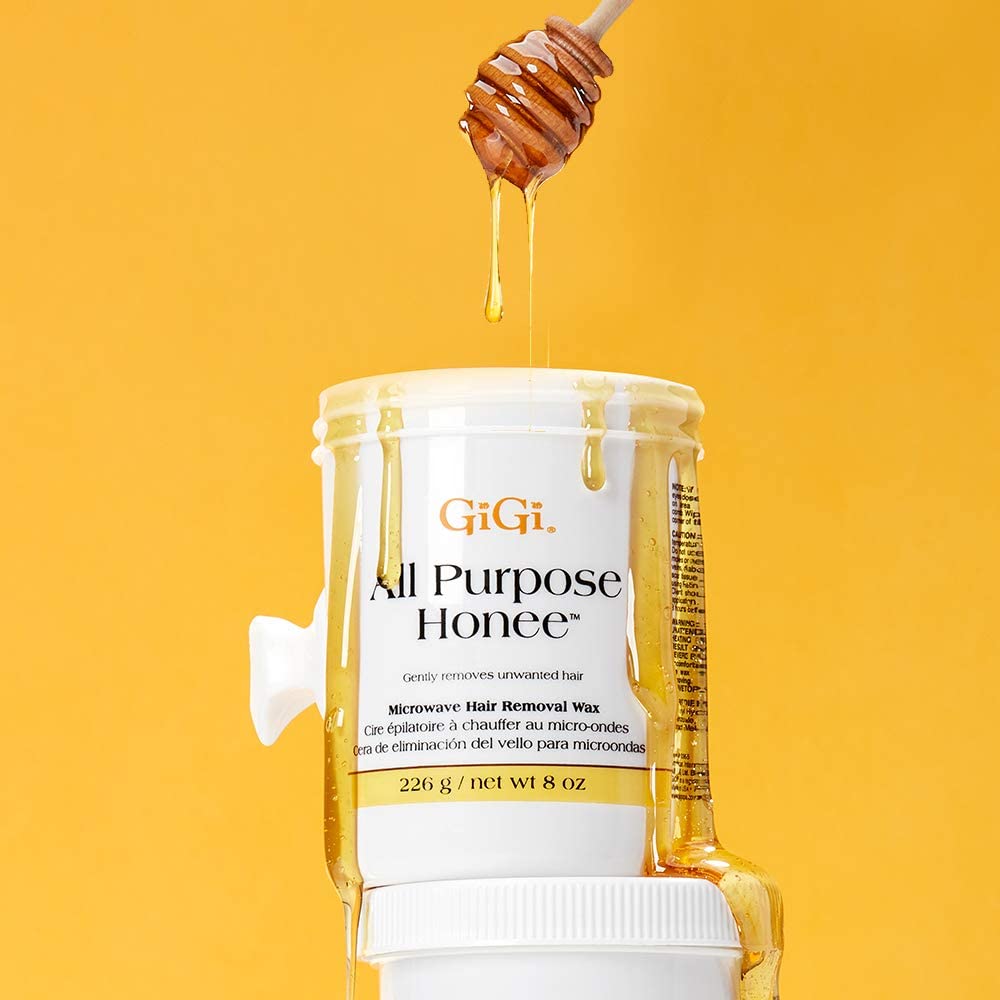 73930036500 - GiGi Microwave Hair Removal Wax 8 oz / 226 g - All Purpose Honee | Gently Removes Unwanted Hair