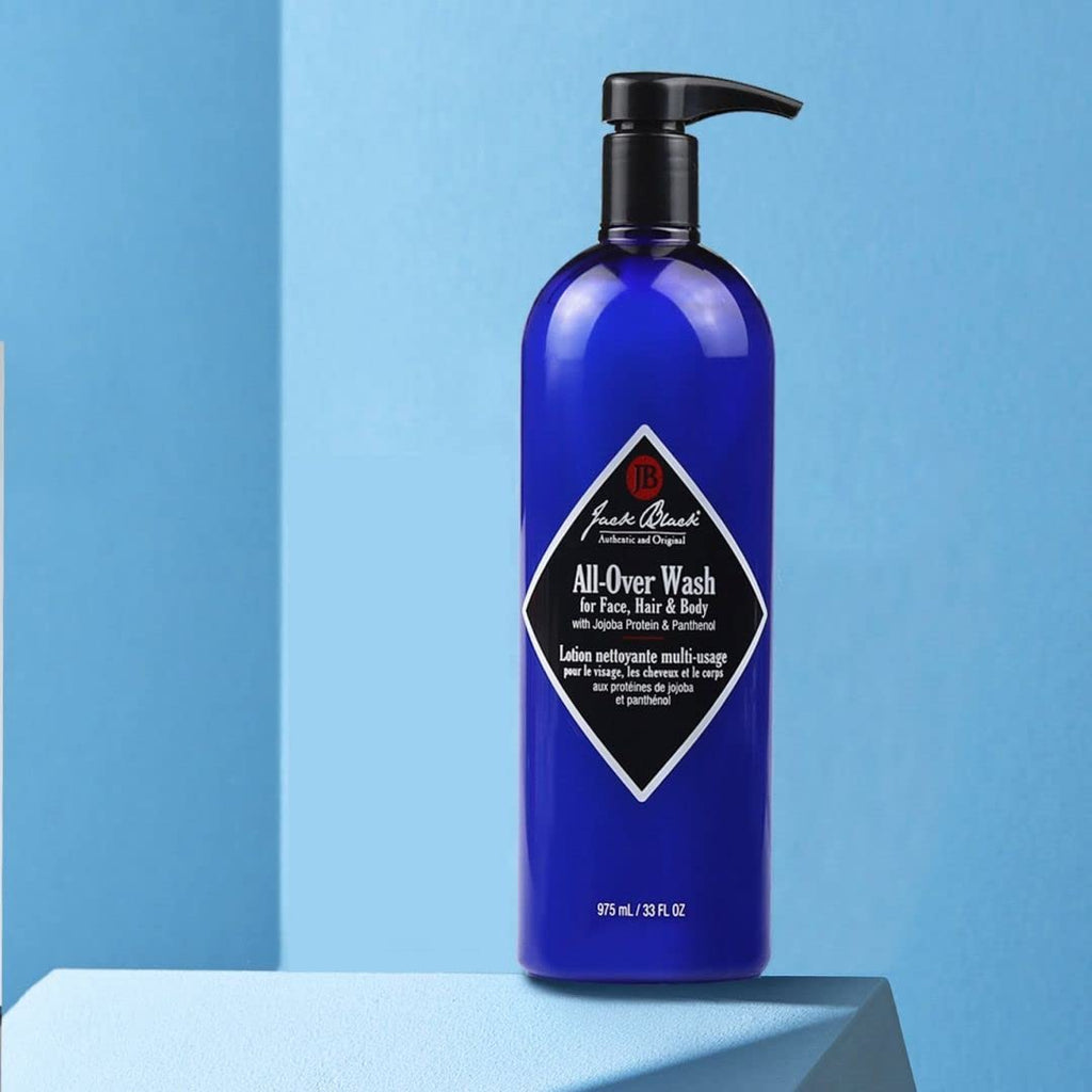 Jack Black All-Over Wash 16 oz / 473 ml | For Face, Hair & Body