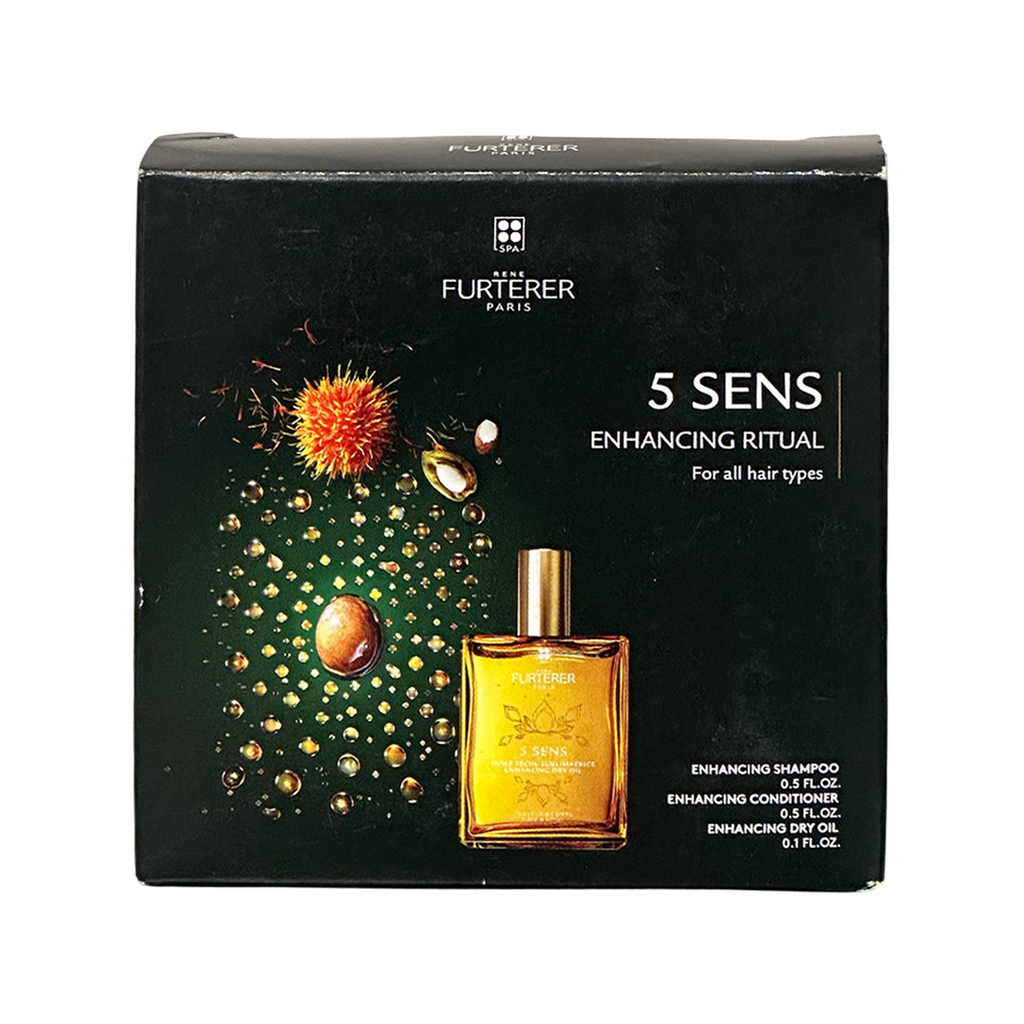 Rene Furterer 5 SENS Enhancing Shampoo, Conditioner & Dry Oil - Travel Size Kit