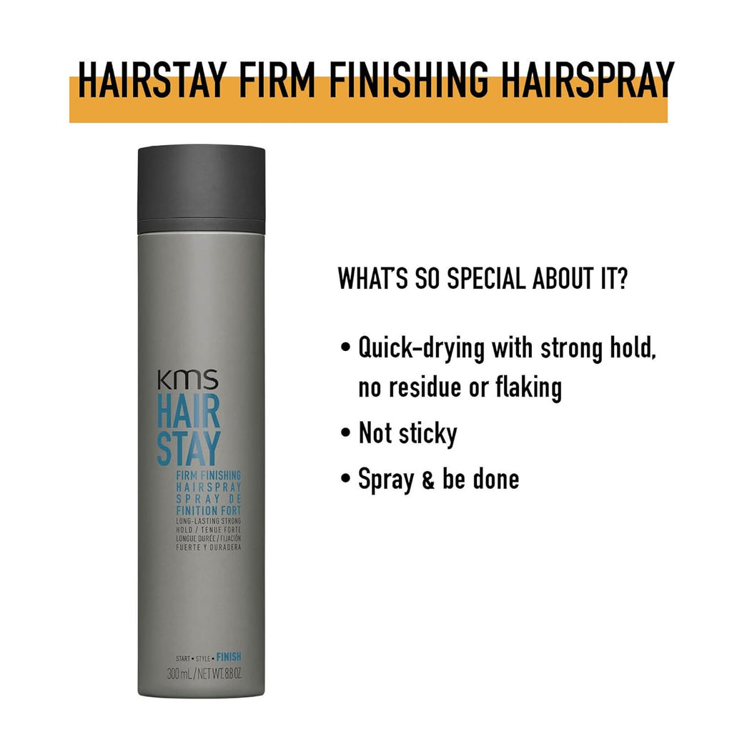 KMS HAIR STAY Firm Finishing Hairspray 8 oz / 229 g | Hold 5/5 & Shine 4/5